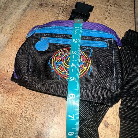Vintage 80s 90’s Golds Gym Neon Canvas Fanny Waist Pack Bag Athletic Rare - Picture 5 of 15